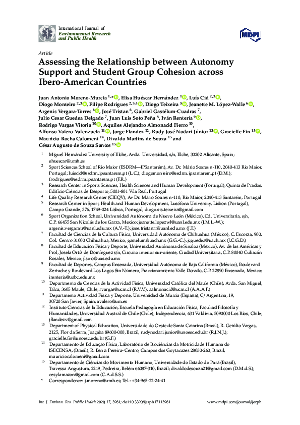 (PDF) Assessing the Relationship between Autonomy Support and Student ...