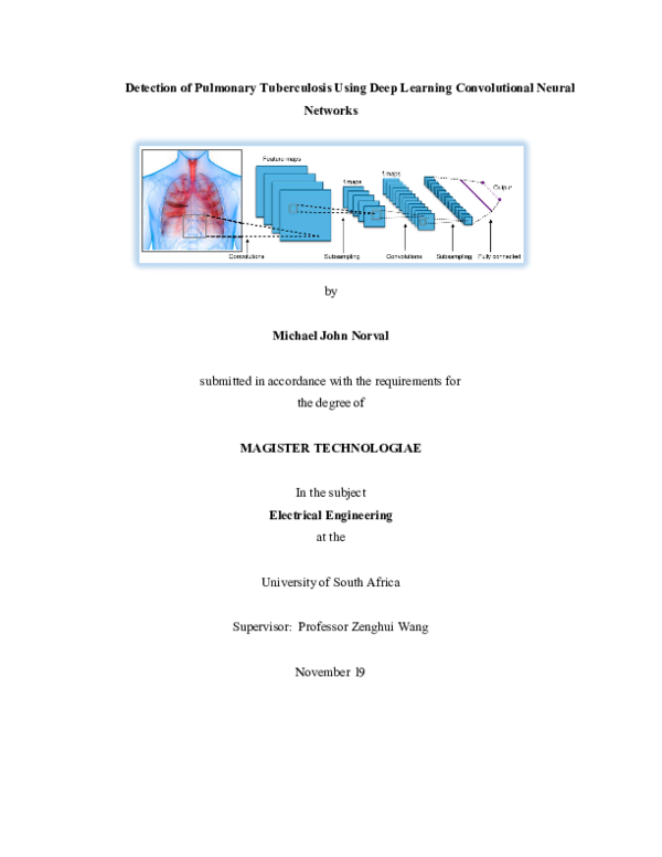 (PDF) Detection of Pulmonary Tuberculosis Using Deep Learning ...