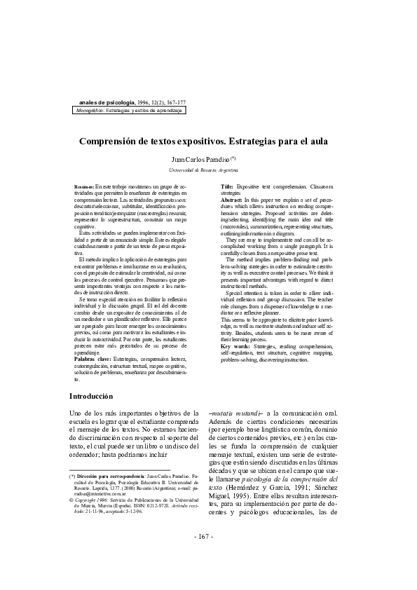 (PDF) Expositive Text Comprehension. Classroom Strategies