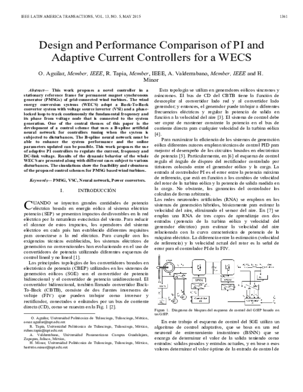 (PDF) Design and Performance Comparison of PI and Adaptive Current ...