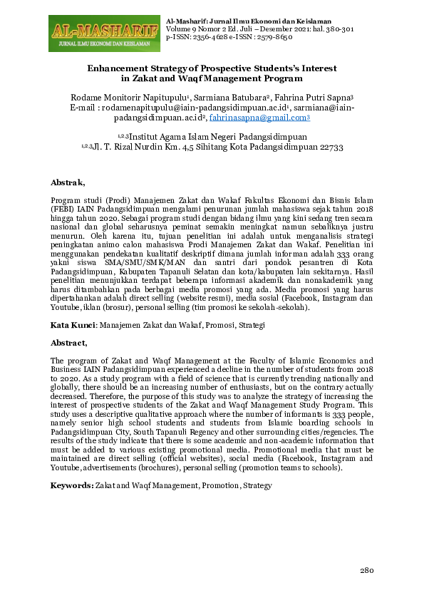 (PDF) Enhancement Strategy of Prospective Students’s Interest in Zakat ...