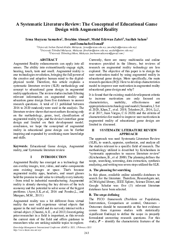 (PDF) A Systematic Literature Review: The Conceptual of Educational ...