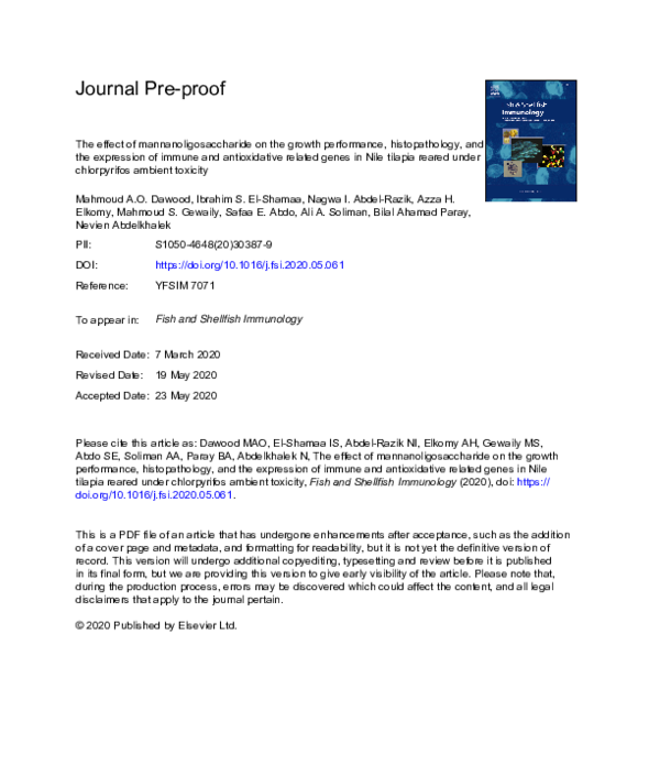 PDF) The effect of mannanoligosaccharide on the growth performance