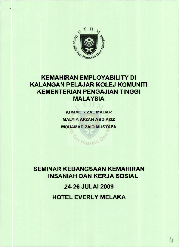 (PDF) Kemahiran employability di kalangan pelajar Kolej