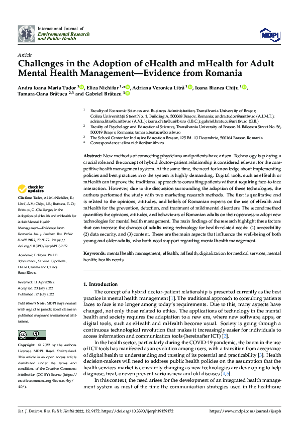 (PDF) Challenges in the Adoption of eHealth and mHealth for Adult ...