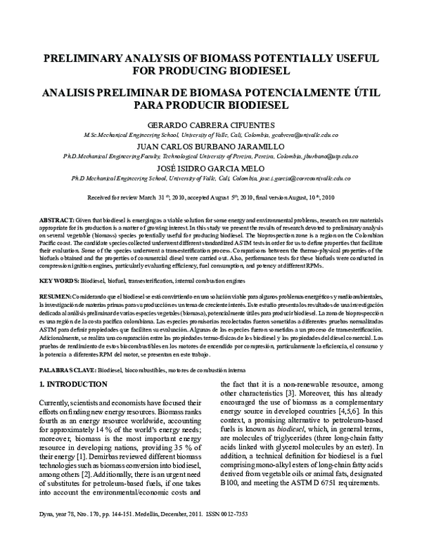 (PDF) Preliminary Analysis of Biomass Potentially Useful for Producing ...