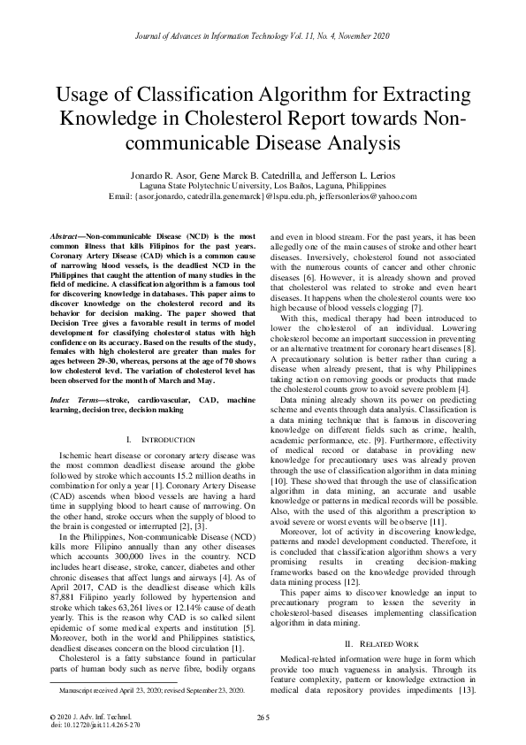 (PDF) Usage of Classification Algorithm for Extracting Knowledge in ...