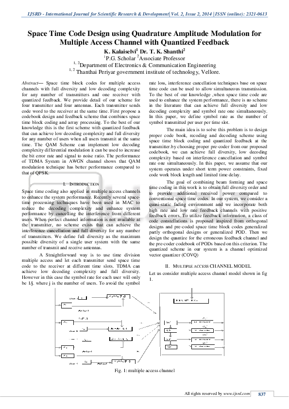 (PDF) Space Time Code Design using Quadrature Amplitude Modulation for ...