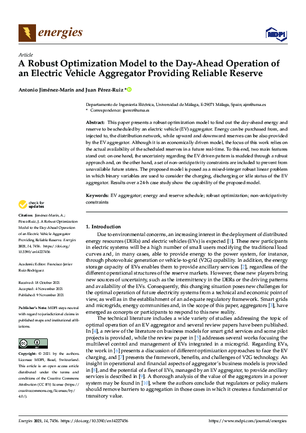 (PDF) A Robust Optimization Model to the Day-Ahead Operation of an ...