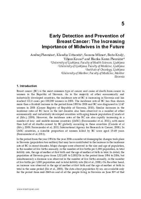 (PDF) Early Detection and Prevention of Breast Cancer: The Increasing ...