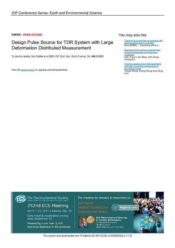 (PDF) Design Pulse Source for TDR System with Large Deformation ...