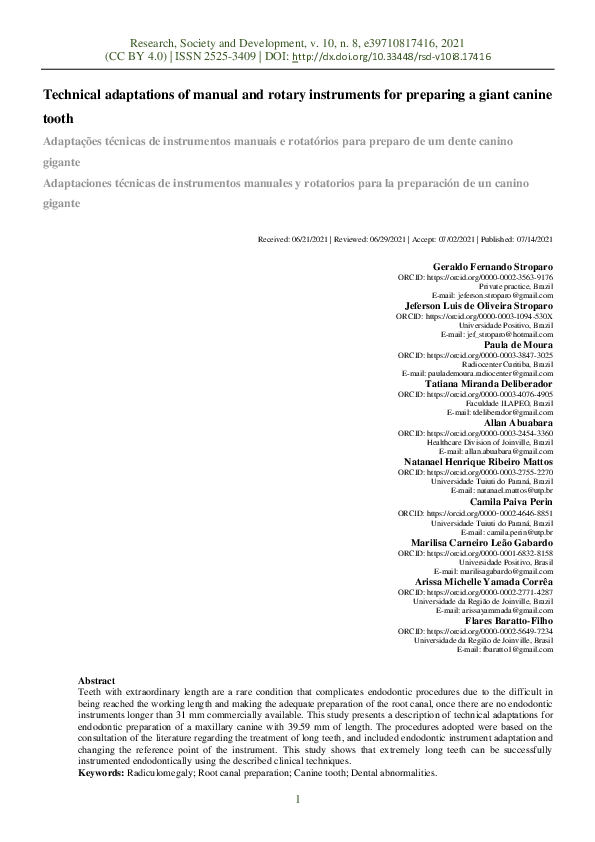 (PDF) Technical adaptations of manual and rotary instruments for ...