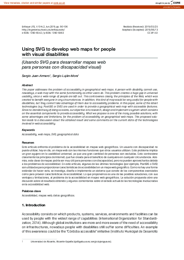 (PDF) Using SVG to develop web maps for people with visual disabilities