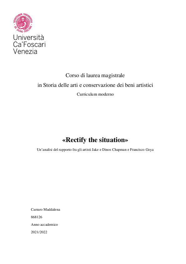 (PDF) «Rectify the situation» Un’analisi del rapporto fra gli artisti ...