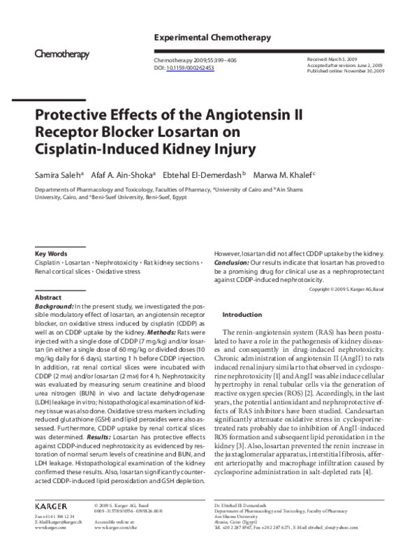 (PDF) Protective effects of the angiotensin II receptor blocker ...