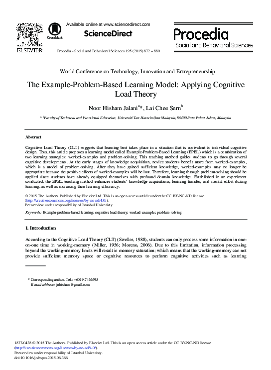 Pdf Cognitive Load Theory Implications Of Cognitive Load Theory On The Design Of Learning Pdf Cognitive Load Theory Implications Of Cognitive Load Theory On The Design Of Learning