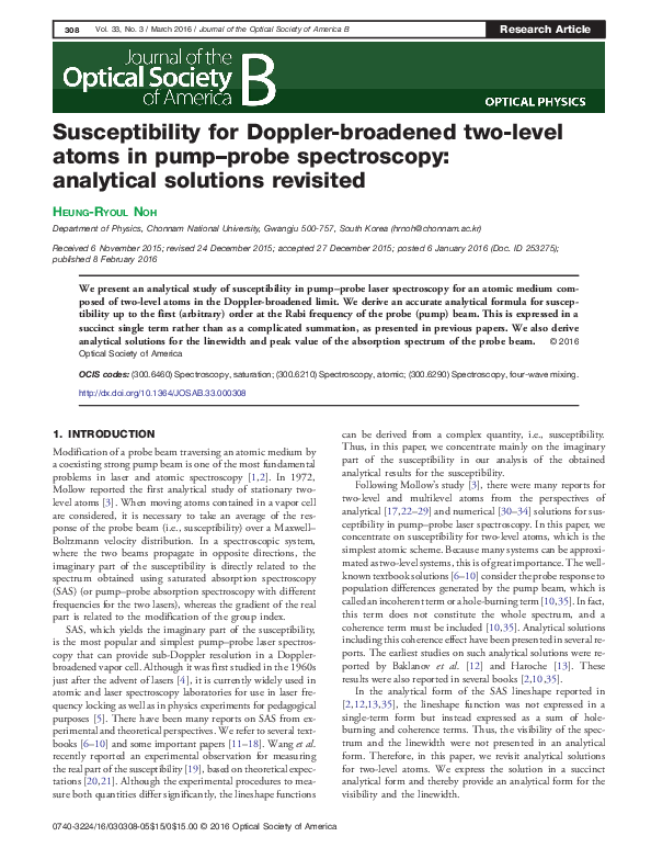 (PDF) Susceptibility for Doppler-broadened two-level atoms in pump ...