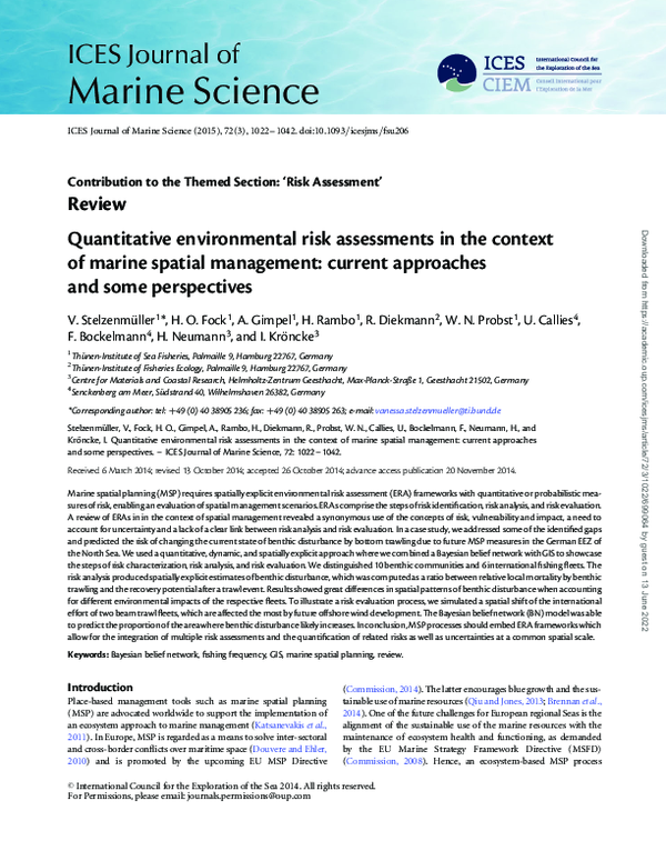 (PDF) Quantitative environmental risk assessments in the context of ...