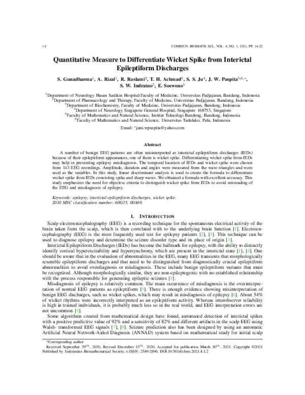 (PDF) Quantitative Measure to Differentiate Wicket Spike from ...