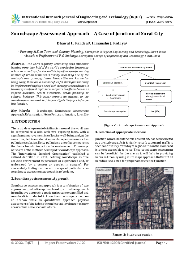 (PDF) Soundscape Assessment Approach -A Case of Junction of Surat City