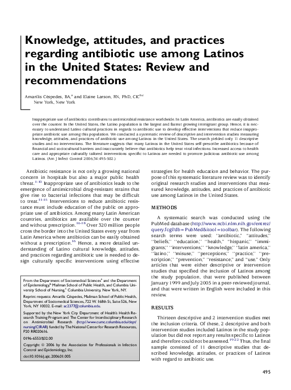 (PDF) Knowledge, attitudes, and practices regarding antibiotic use ...