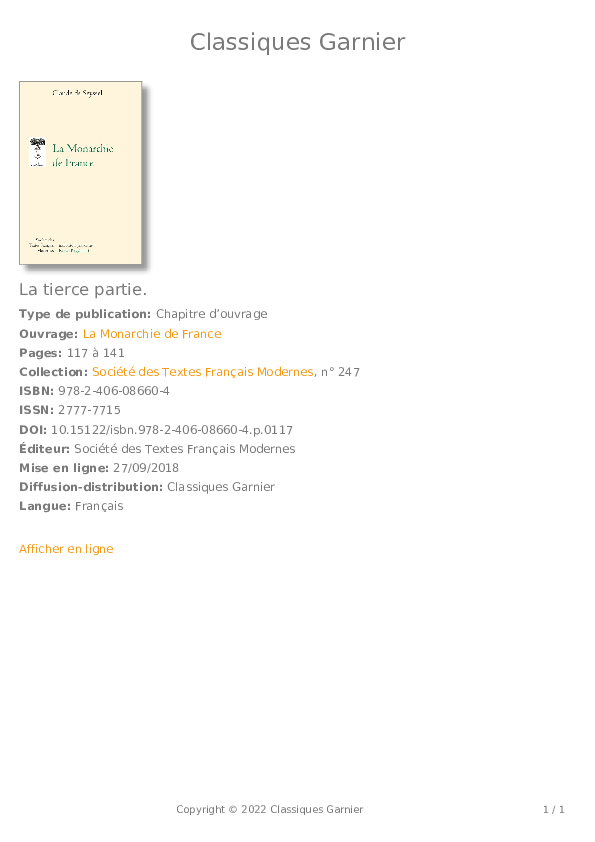 (PDF) La Monarchie de France - La tierce partie