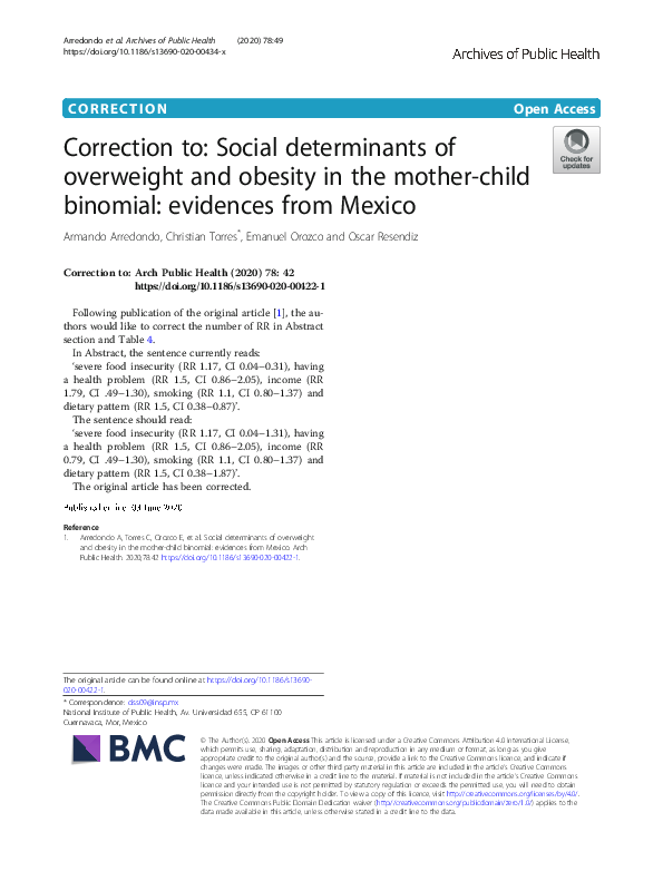 (PDF) Correction to: Social determinants of overweight and obesity in ...