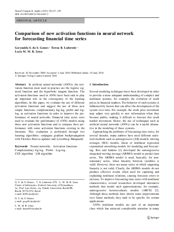 (PDF) Comparison of new activation functions in neural network for ...