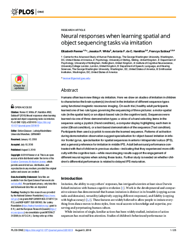 (PDF) Neural responses when learning spatial and object sequencing ...