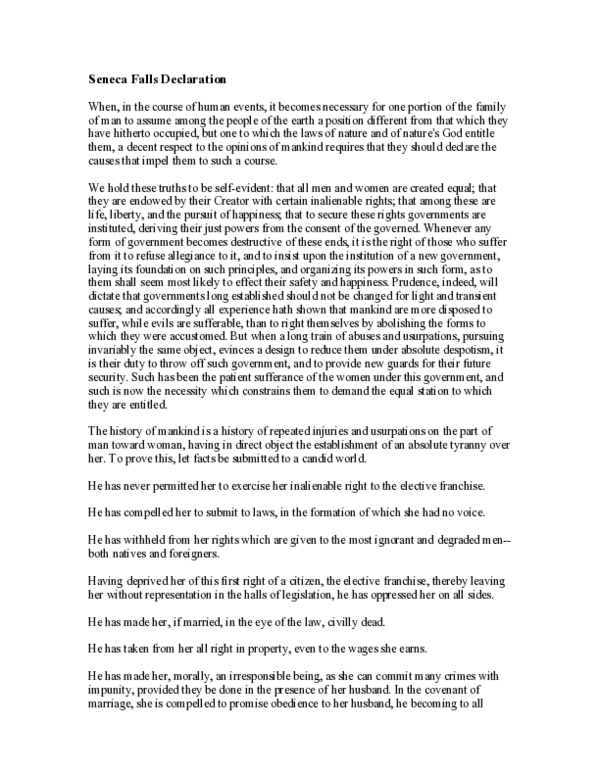 (PDF) Seneca Falls, Declaration Cesarina Casanova Academia.edu