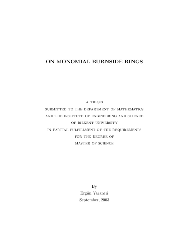 (PDF) On Monomial Burnside Rings