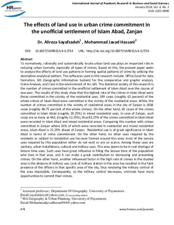 (PDF) Crime Attractors, Generators and Detractors Land Use and Urban Crime Opportunities