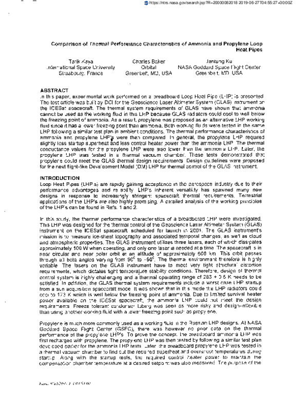 (PDF) Comparison of Thermal Performance Characteristics of Ammonia and ...
