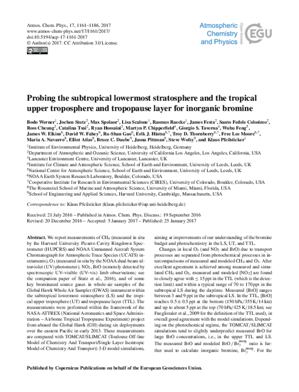 (PDF) Probing the subtropical lowermost stratosphere and the tropical ...