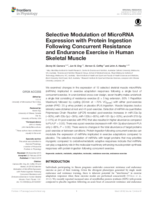 (PDF) Selective Modulation of MicroRNA Expression with Protein ...