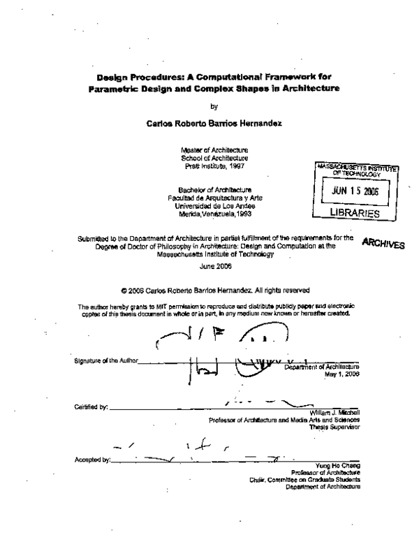 (PDF) Design procedures: a computational framework for parametric ...
