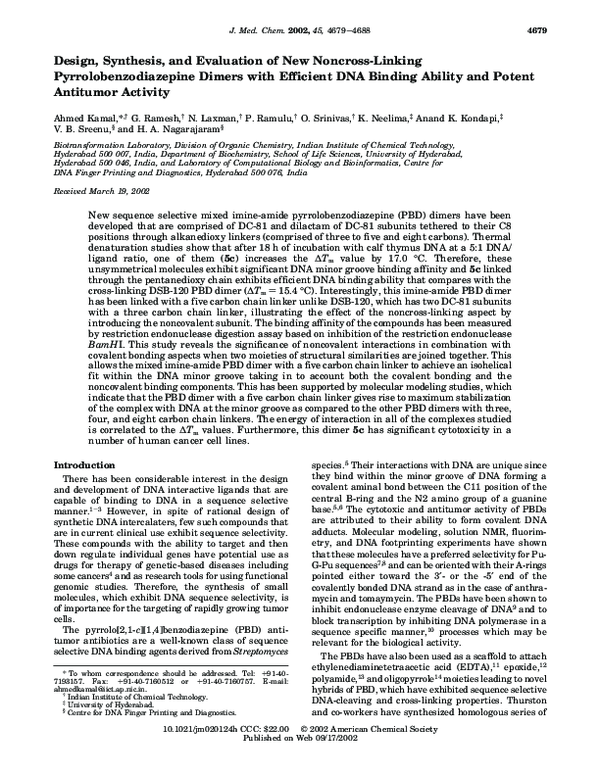 (PDF) Design, Synthesis, and Evaluation of New Noncross-Linking ...