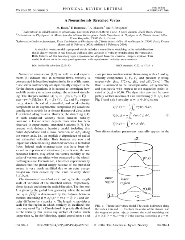 (PDF) A Nonuniformly Stretched Vortex