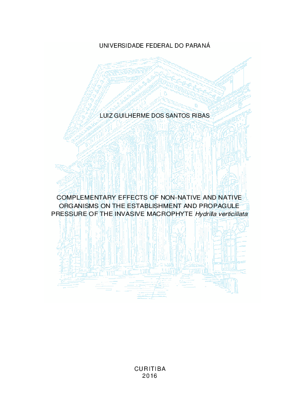 (PDF) Complementary effects of non-native and native organisms on the ...