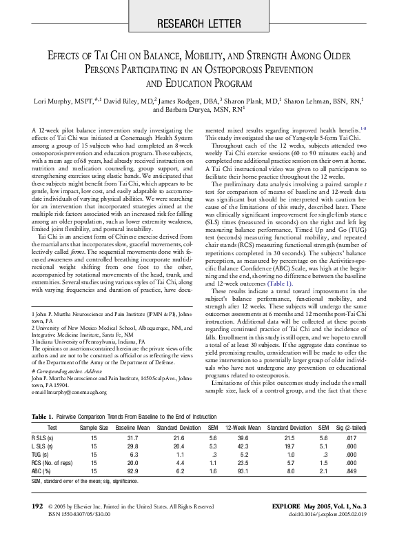 (PDF) Effects of Tai Chi on Balance, Mobility, and Strength Among Older ...