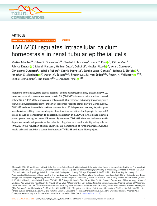 (PDF) TMEM33 regulates intracellular calcium homeostasis in renal ...