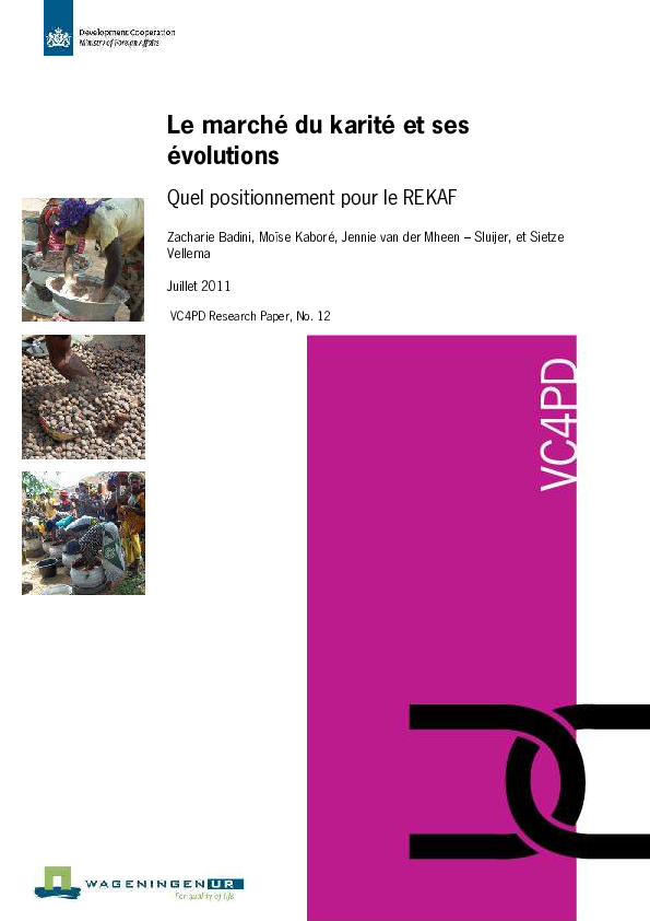 (PDF) Le marché du karité et ses évolutions: quel positionnement pour ...