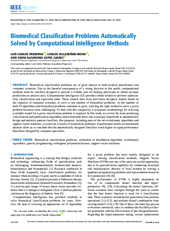 (PDF) Biomedical Classification Problems Automatically Solved by ...