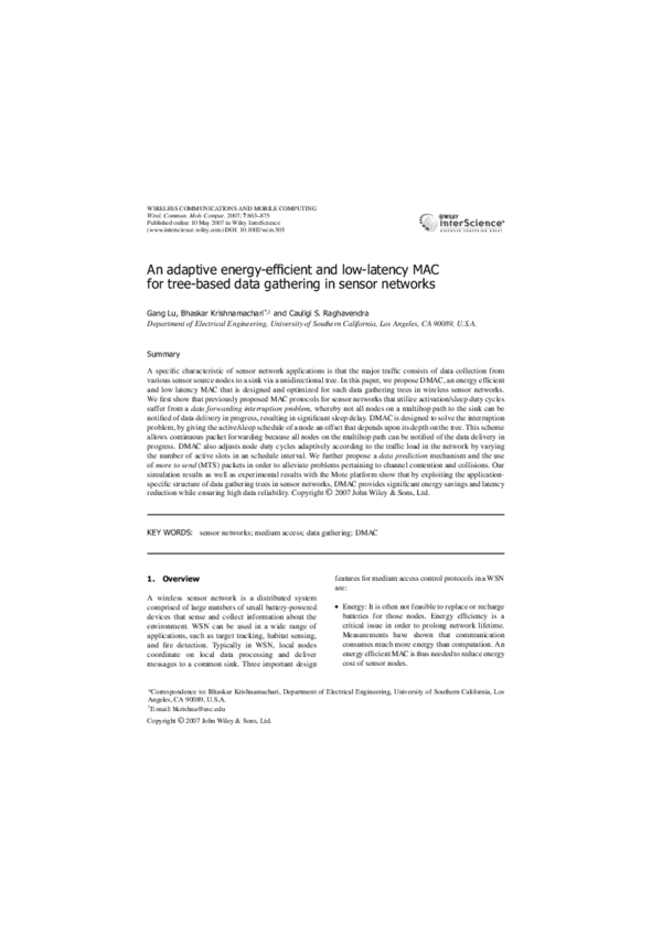 (PDF) An adaptive energy-efficient and low-latency MAC for tree-based ...