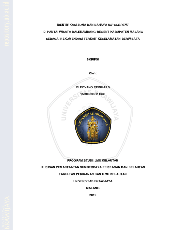 (PDF) Identifikasi Zona Dan Bahaya Rip Current Di Pantai Wisata ...