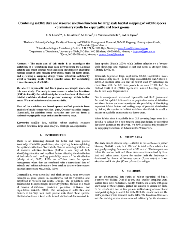 (PDF) Combining satellite data and resource selection functions ...