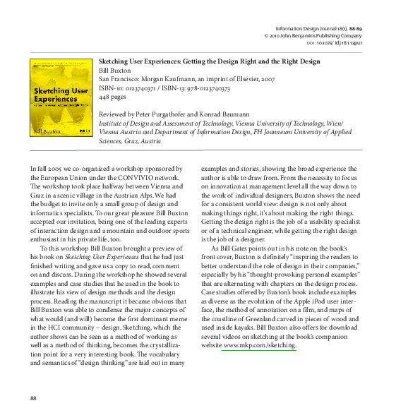 (PDF) Sketching User Experiences Getting the Design Right and the