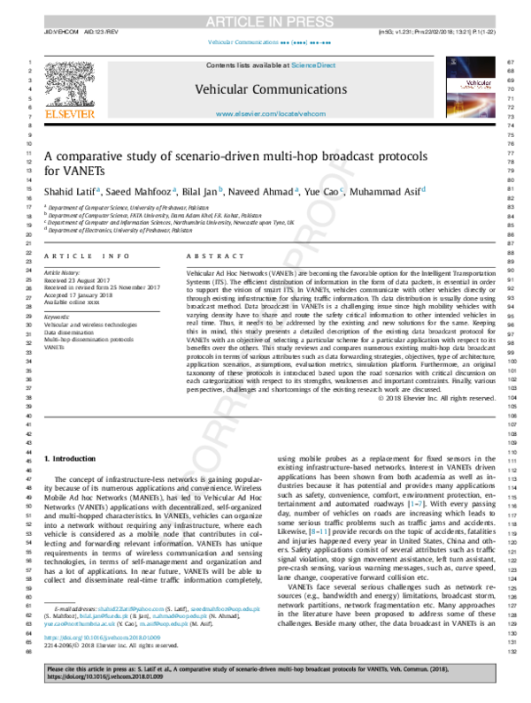 (PDF) A comparative study of scenario-driven multi-hop broadcast ...