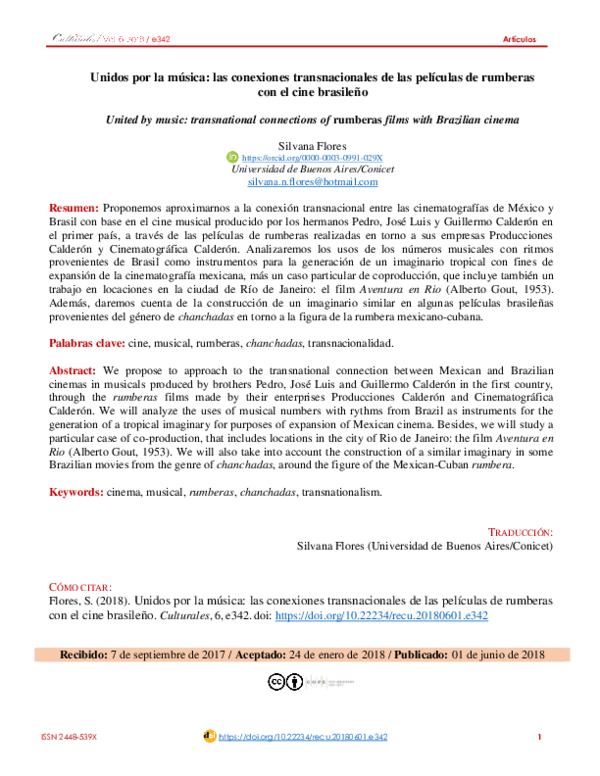 (PDF) Unidos por la música: las conexiones transnacionales de las ...