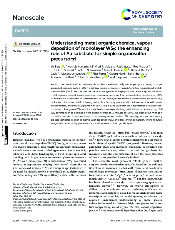 (PDF) Understanding metal organic chemical vapour deposition of ...
